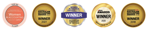 LINK Advisors awards: Australian Accounting Awards Winner 2021 and 2018, Women in Finance Accounting Consultant of the Year 2020, Workplace of the Year 2020, Top 50 Women in Accounting